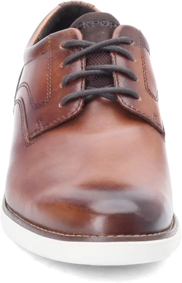 Мужские оксфорды Rockport Garrett с гладким носком, коньячный — фото 4