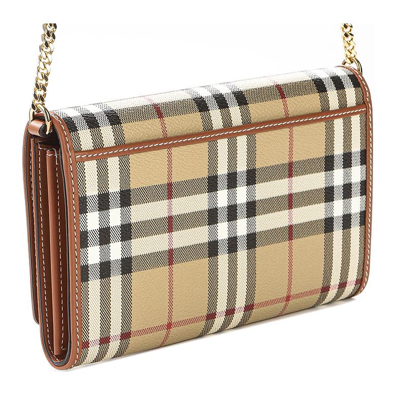 Женская поясная сумка Burberry из полиуретана, золотистая — фото 4