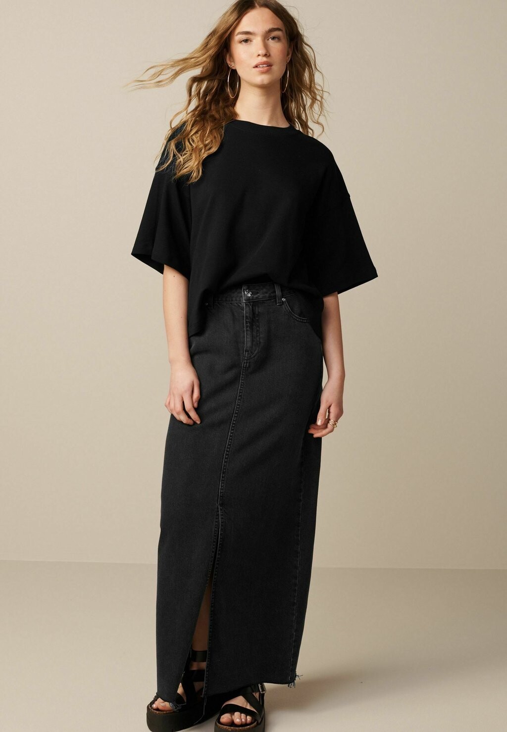 

Топ с длинными рукавами RELAXED FIT CREW NECK Next, цвет black
