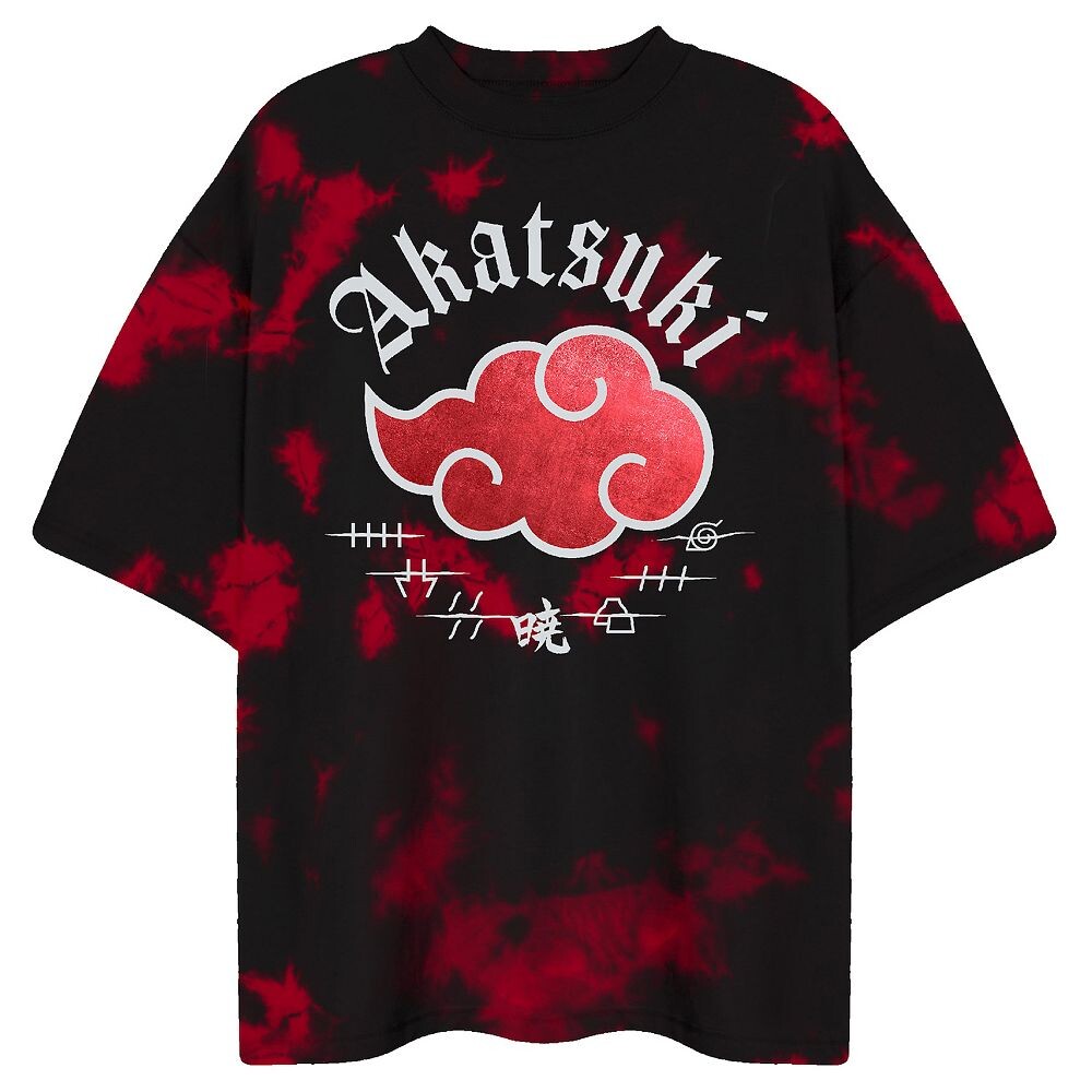 

Мужская футболка Naruto Akatsuki Cloud с круглым вырезом и рисунком Licensed Character, черный