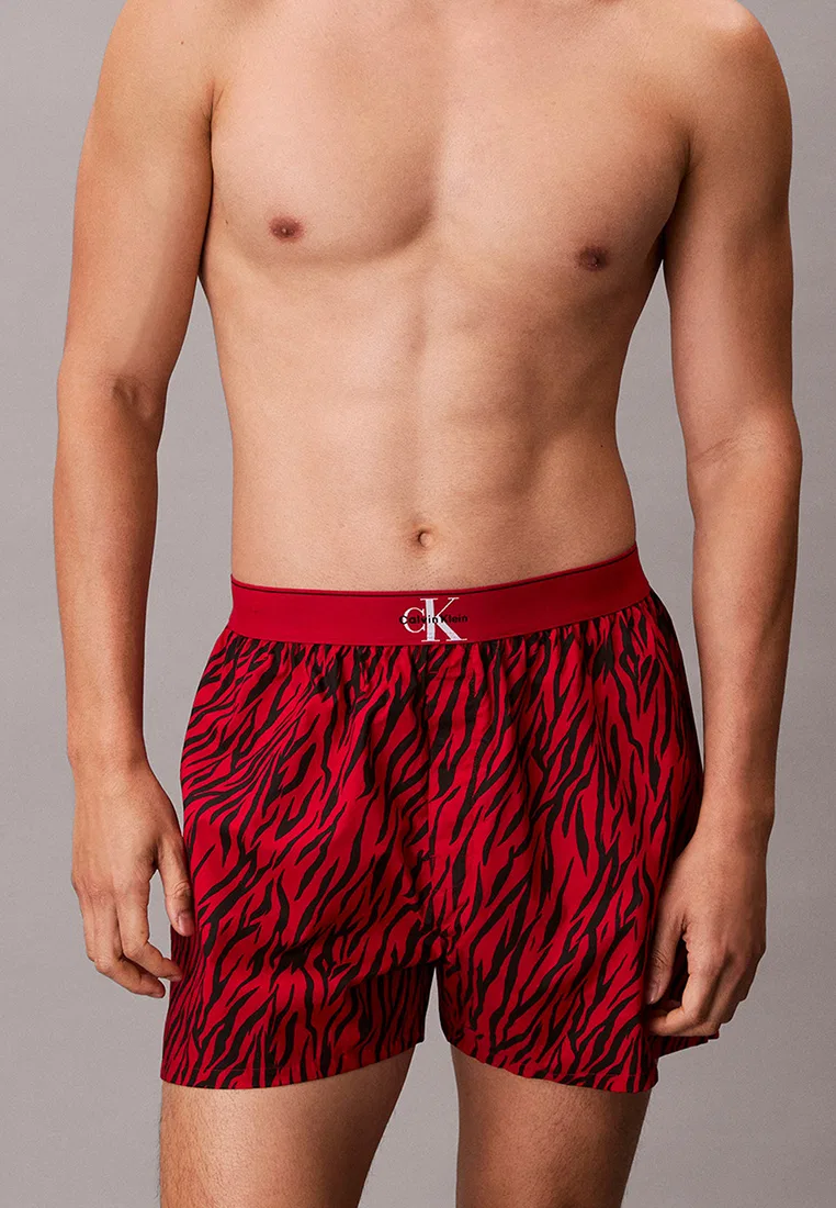Боксеры, хлопок, Calvin Klein, красный