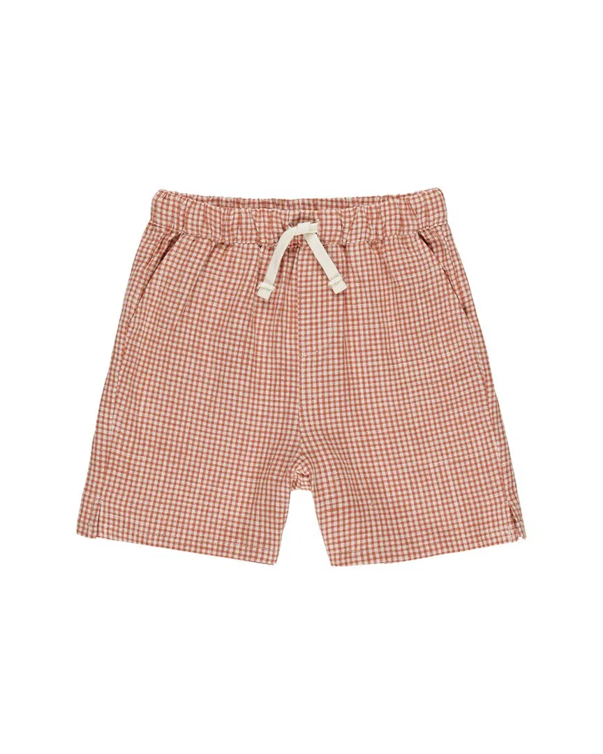 Rylee + Cru Collective Perry Linen-Blend Short, красный