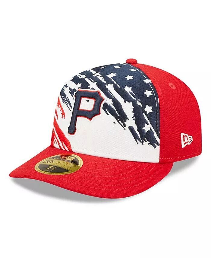 

Мужская красная шляпа Pittsburgh Pirates 4 июля 2022 г., низкопрофильная, облегающая шляпа 59FIFTY New Era