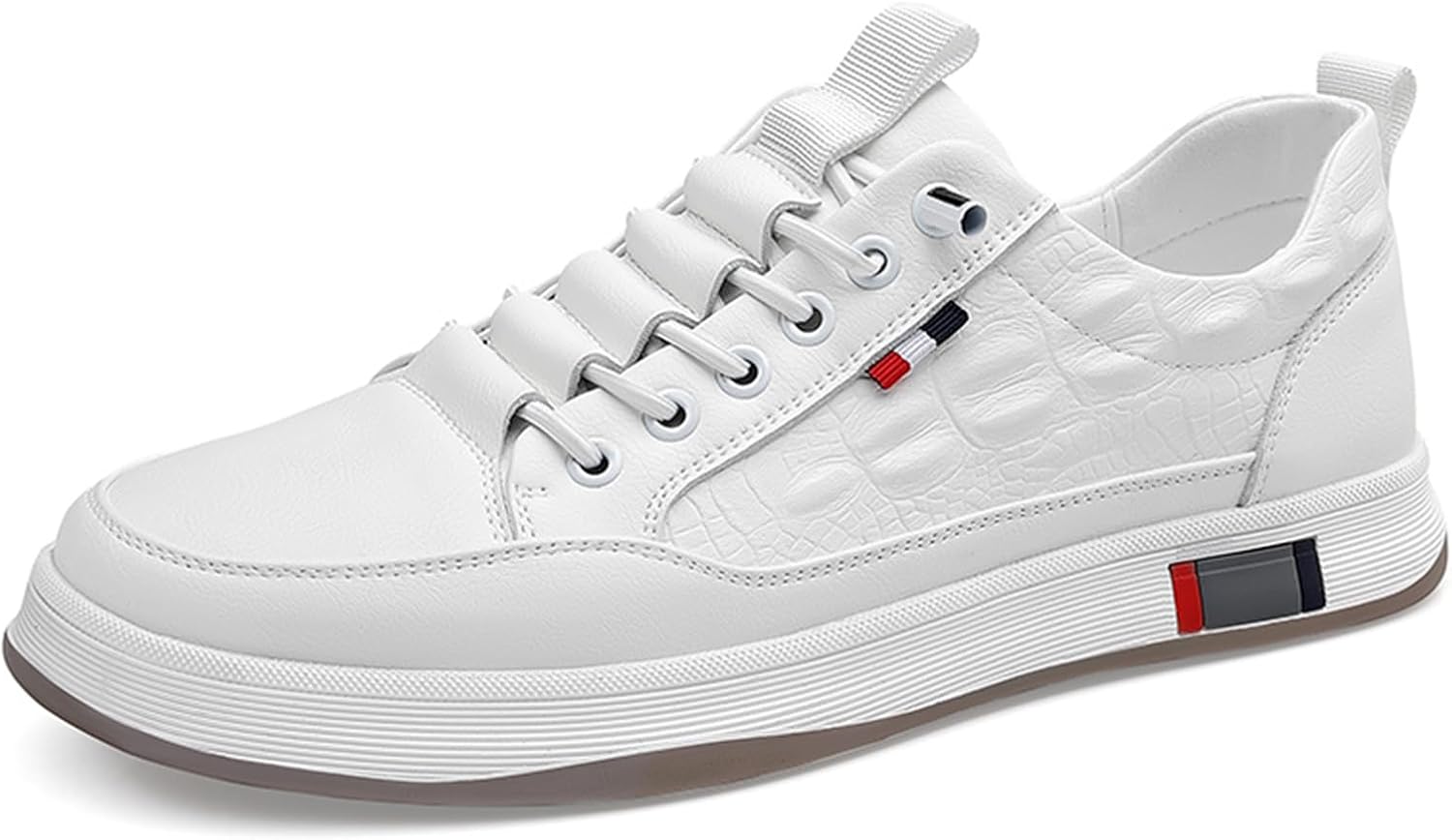 

Мужские повседневные кожаные кроссовки Abborora, деловые повседневные туфли для мужчин, дышащие модные кроссовки, белый