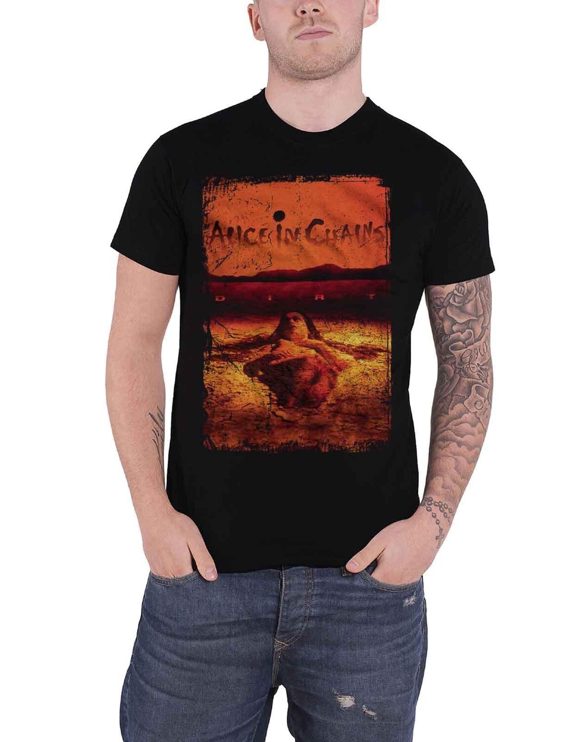 

Футболка с грязью Alice In Chains, черный