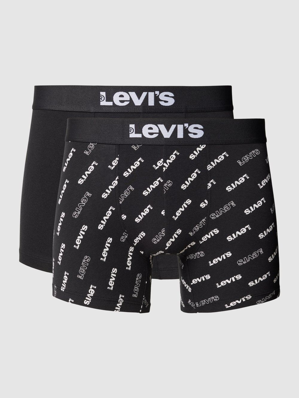 

Боксеры с эластичной резинкой на поясе, модель «LOGO», в упаковке 2 шт Levi's, черный