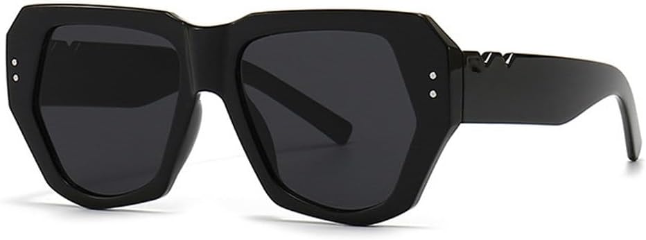 

Ретро-солнцезащитные очки «кошачий глаз» в стиле «многоугольник», женские, с градиентным переходом цвета, защита от УФ-излучения UV400, мужские, с заклепками TKKTLLT, Black Grey