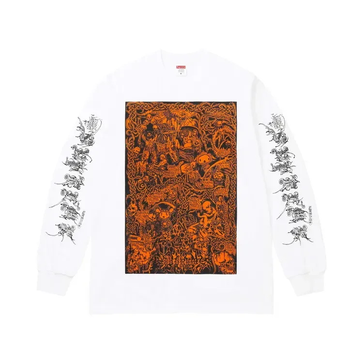 Футболка с длинными рукавами Supreme Wombat, белая