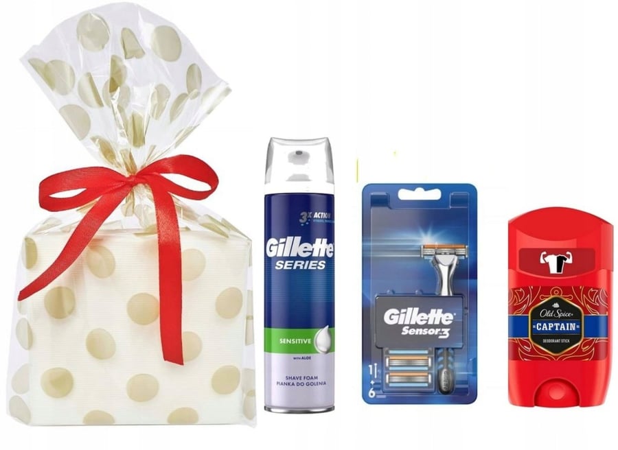 

Набор бритв Gillette Sensor3 + 6 сменных кассет + пена + карандаш Old Spice