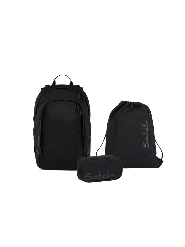 

Satch Набор из 3 школьных рюкзаков AIR Blackjack, черный