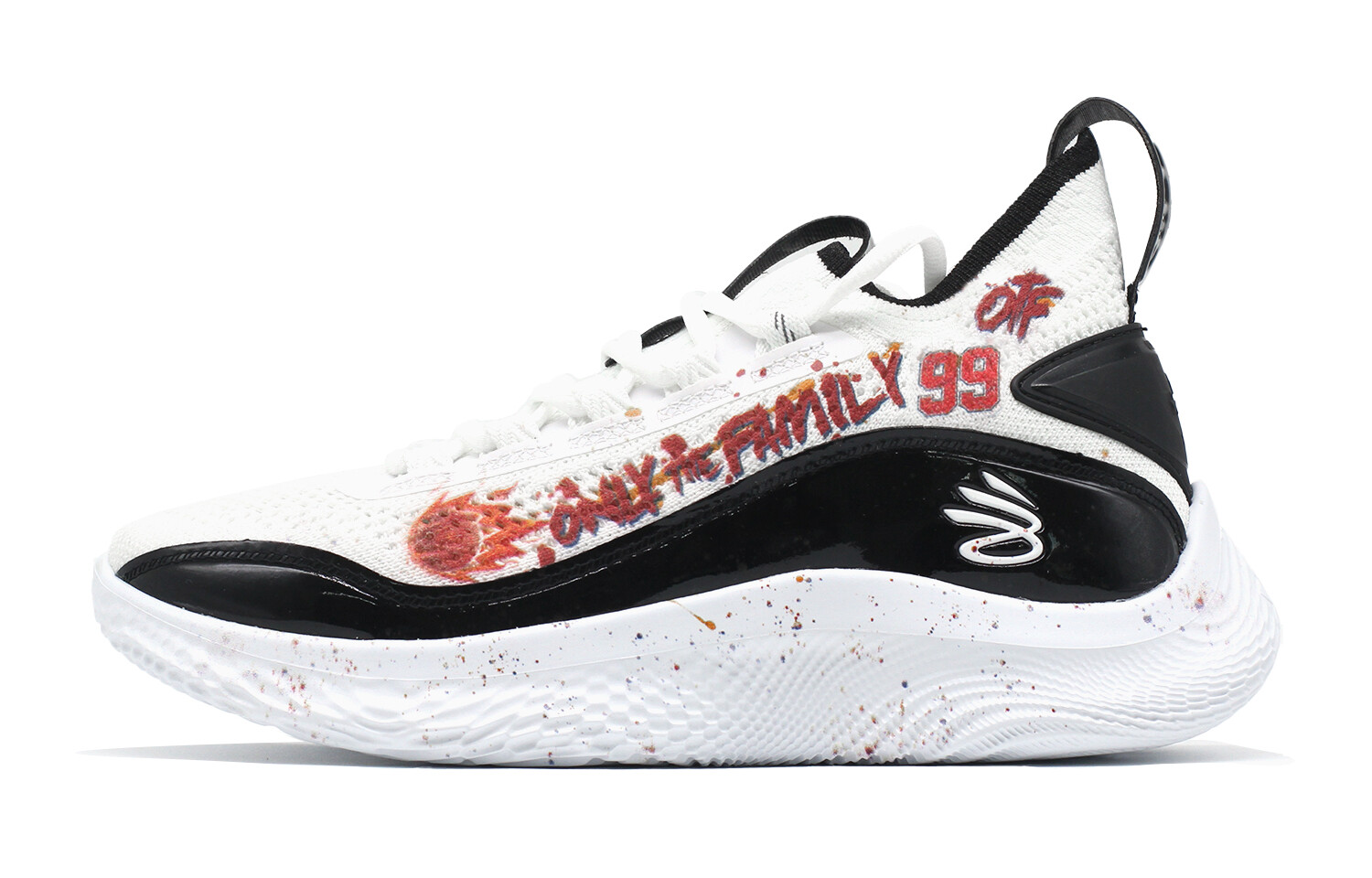 

Баскетбольные кроссовки Curry 8 Basketball Shoes Unisex Low-Top Black/White Under Armour