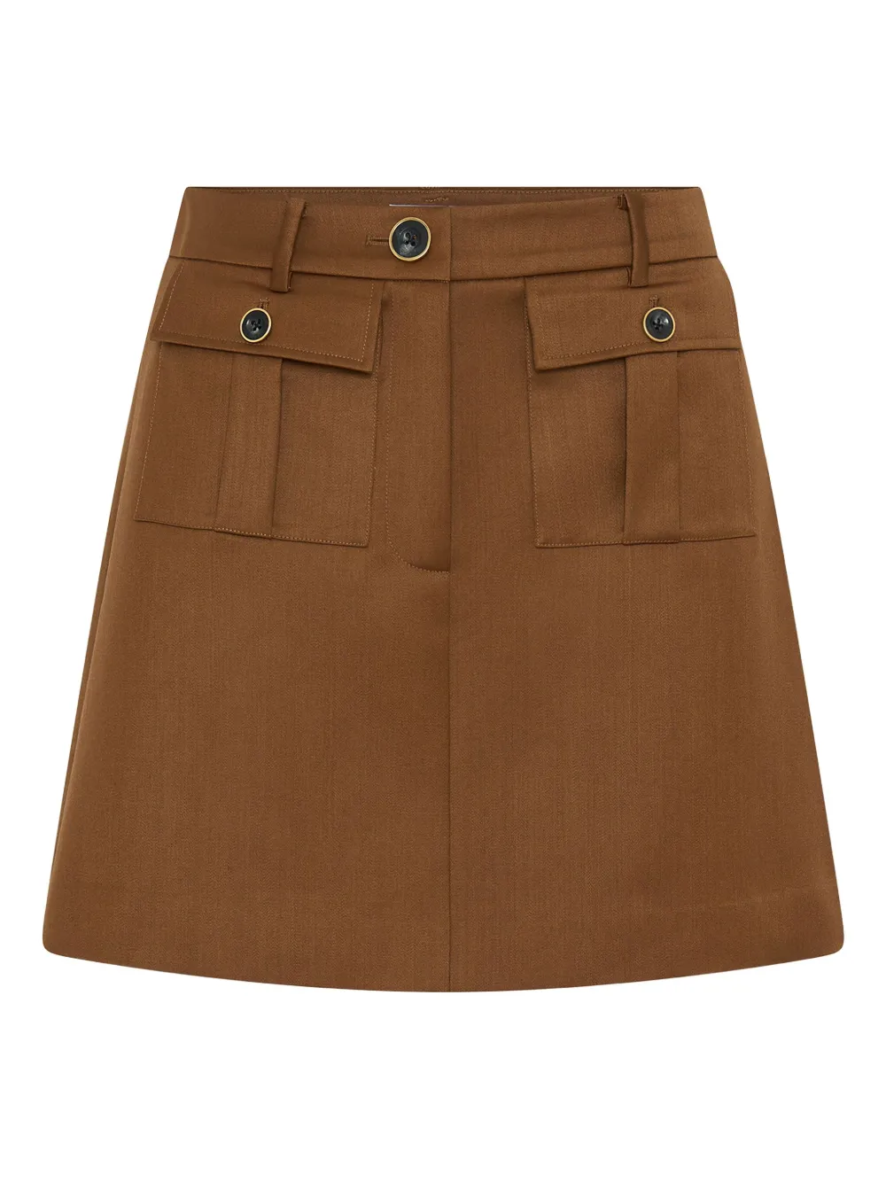 

Юбка мини с карманами Anna Quan, коричневый
