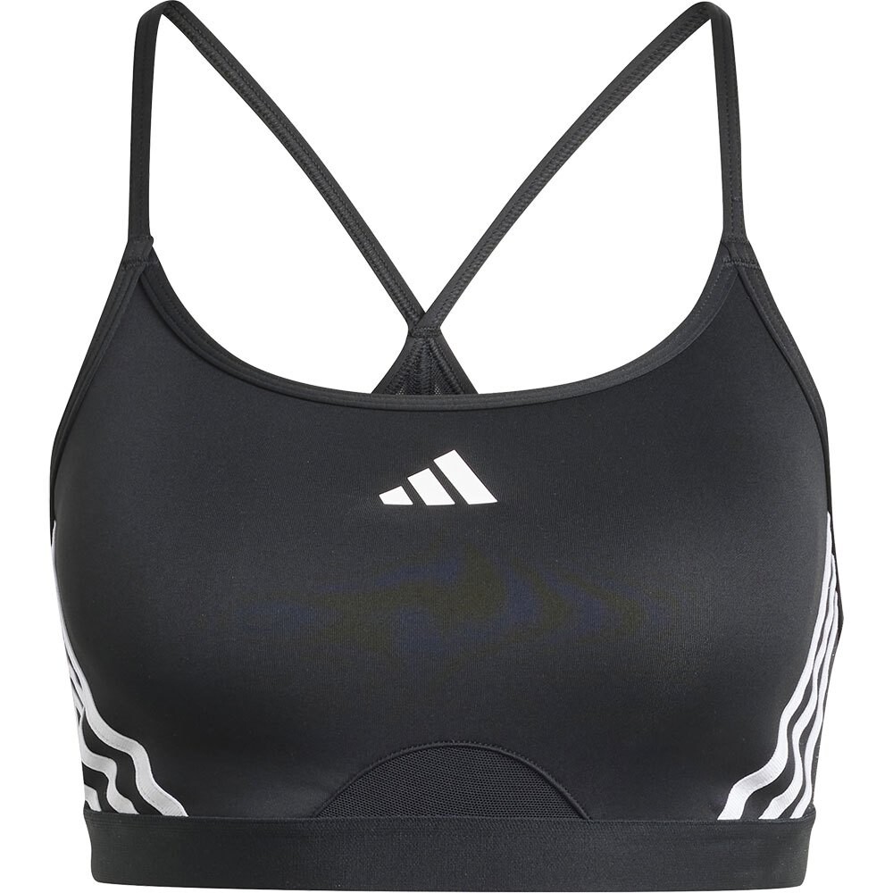

Спортивный бюстгальтер adidas Aeroreact 3 Stripes Low Support, черный