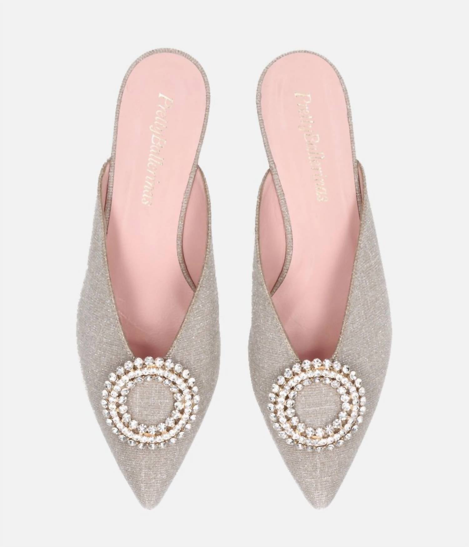 Шикарные мюли на плоской подошве Platino Pretty Ballerinas, Platino — фото 2