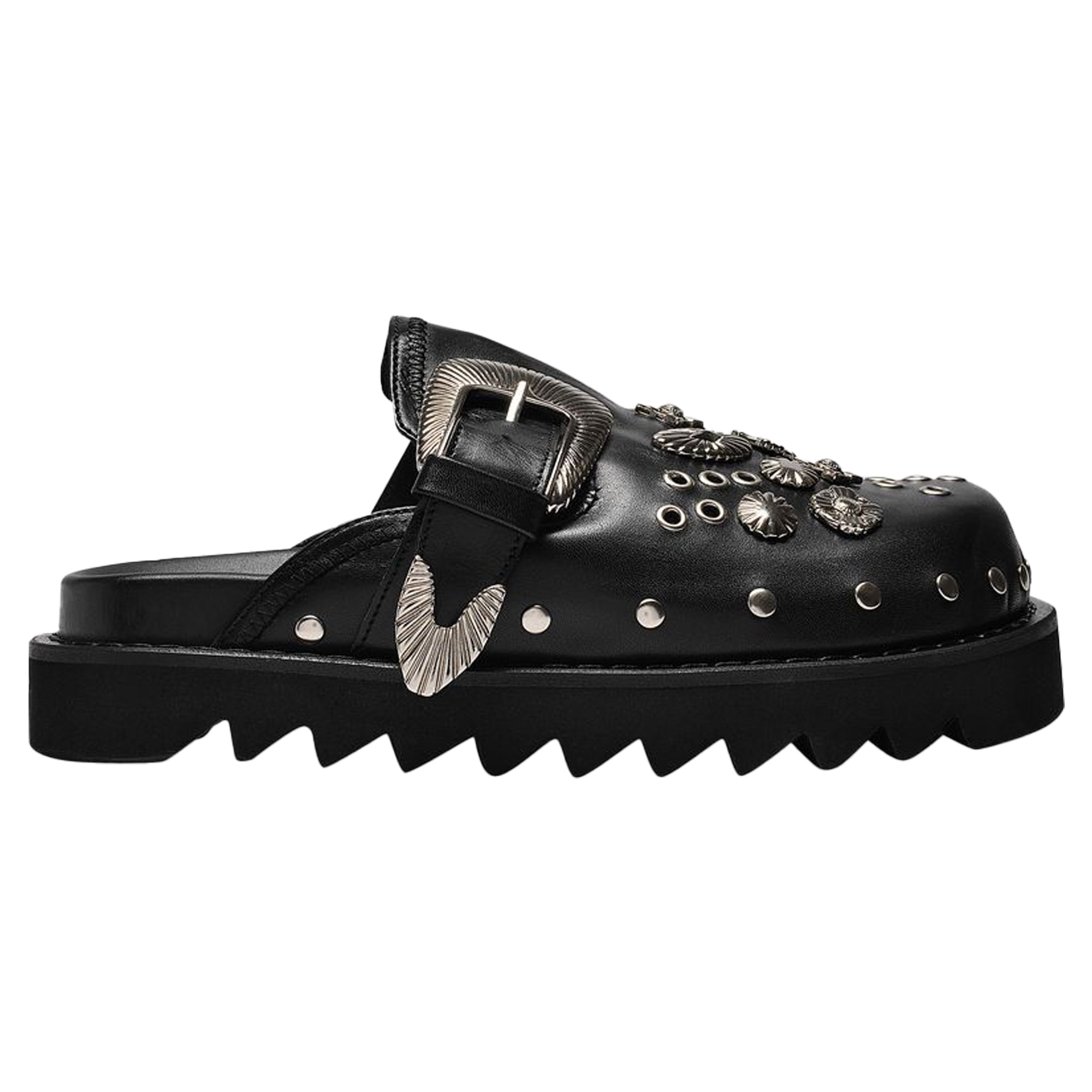 Мюли Aj1058 Toga Pulla черные кожаные