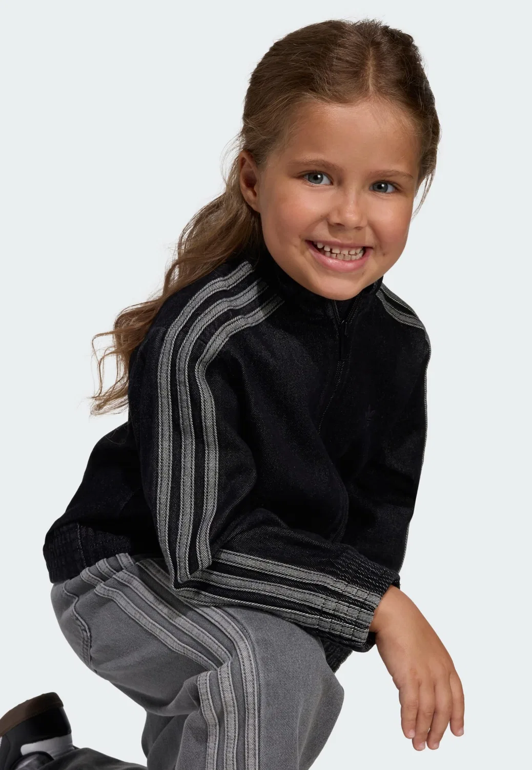 Куртка Adidas Originals Between-Season Firebird из черного денима — фото 4