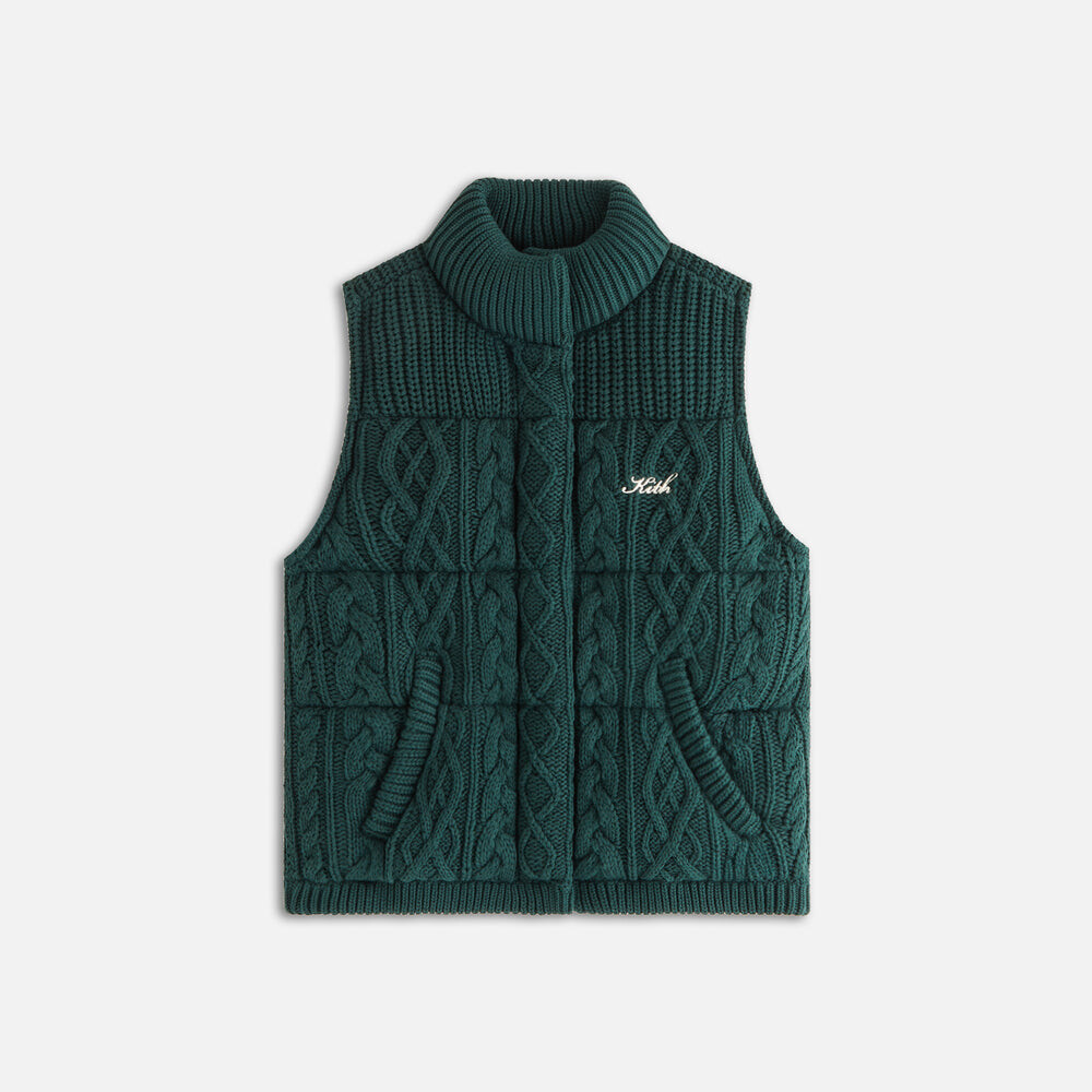 

Жилет Kith Women Parker Cable Knit Vest, цвет Stadium
