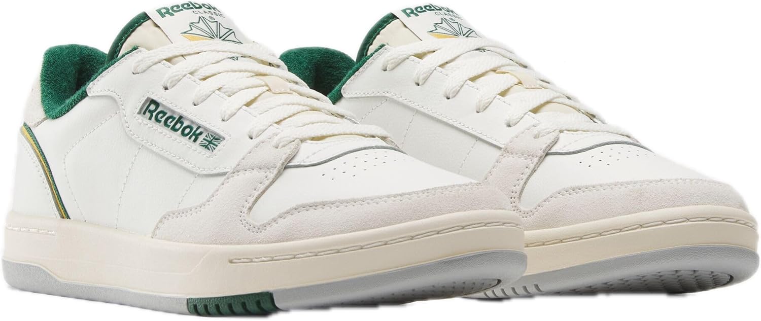 

Кроссовки Reebok Unisex-Adult Phase Court, белый/зеленый/темно-зеленый