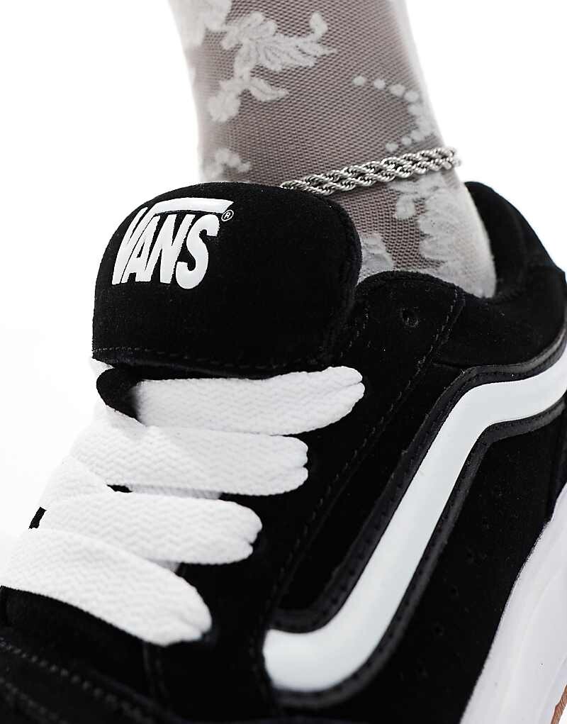Vans – Hylane – Черно-белые замшевые кроссовки на толстой резиновой подошве — фото 4