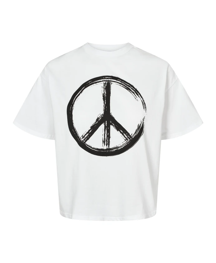 

Укороченная футболка Peace из хлопка American Dreams, белый