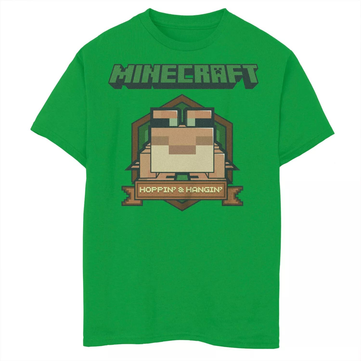 

Футболка с значком Minecraft Frog Hoppin' & Hangin' для мальчиков 8–20 лет Licensed Character