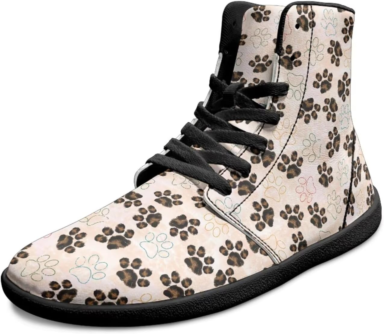 

Мужские широкие высокие кеды «босоного» типа, минималистичная подошва с нулевым перепадом, прогулочные кроссовки, повседневная обувь, кожаные мужские туфли из ПУ Chririnla, бежевый