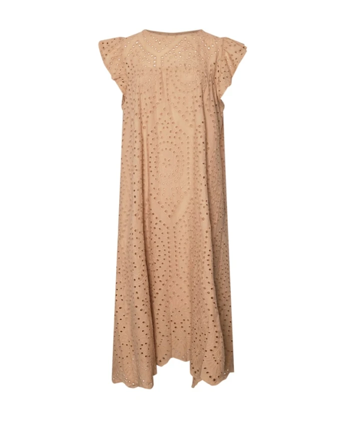 

Бежевое хлопковое платье с длинными рукавами Tiffany, бежевый