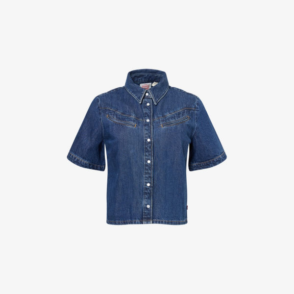 

Рубашка джинсовая Levis Rinoa с коротким рукавом, синий