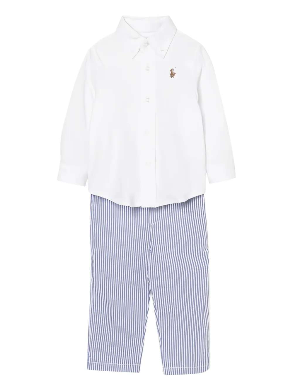 

Комплект: рубашка с вышивкой и брюки Polo Ralph Lauren Kids, синий