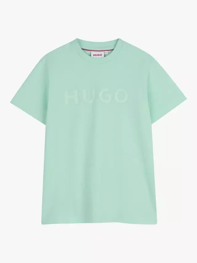 Детская футболка с логотипом HUGO HUGO BOSS, Green