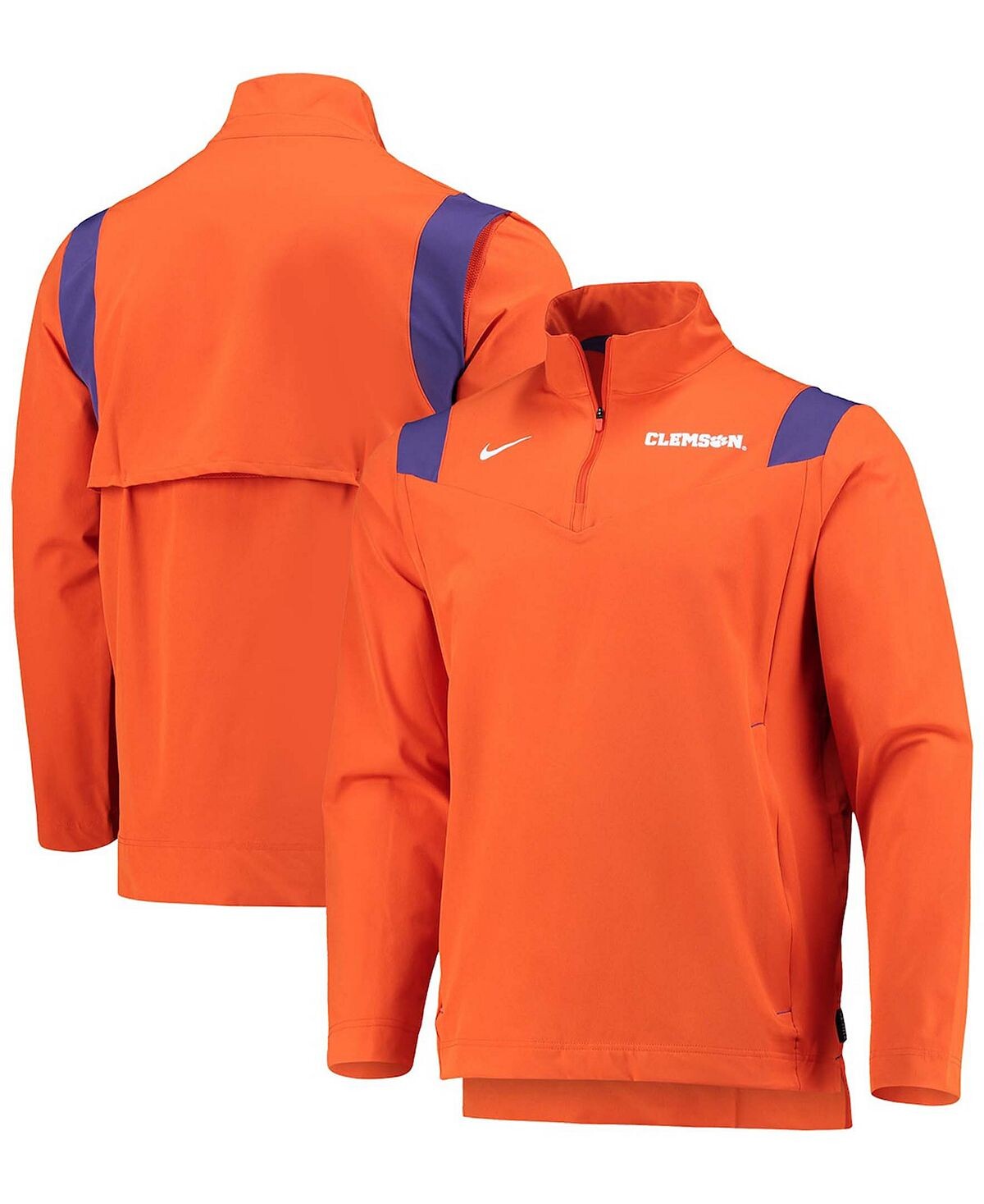 

Мужская оранжевая куртка с молнией до половины длины Clemson Tigers Coach Nike, Оранжевый, Мужская оранжевая куртка с молнией до половины длины Clemson Tigers Coach Nike