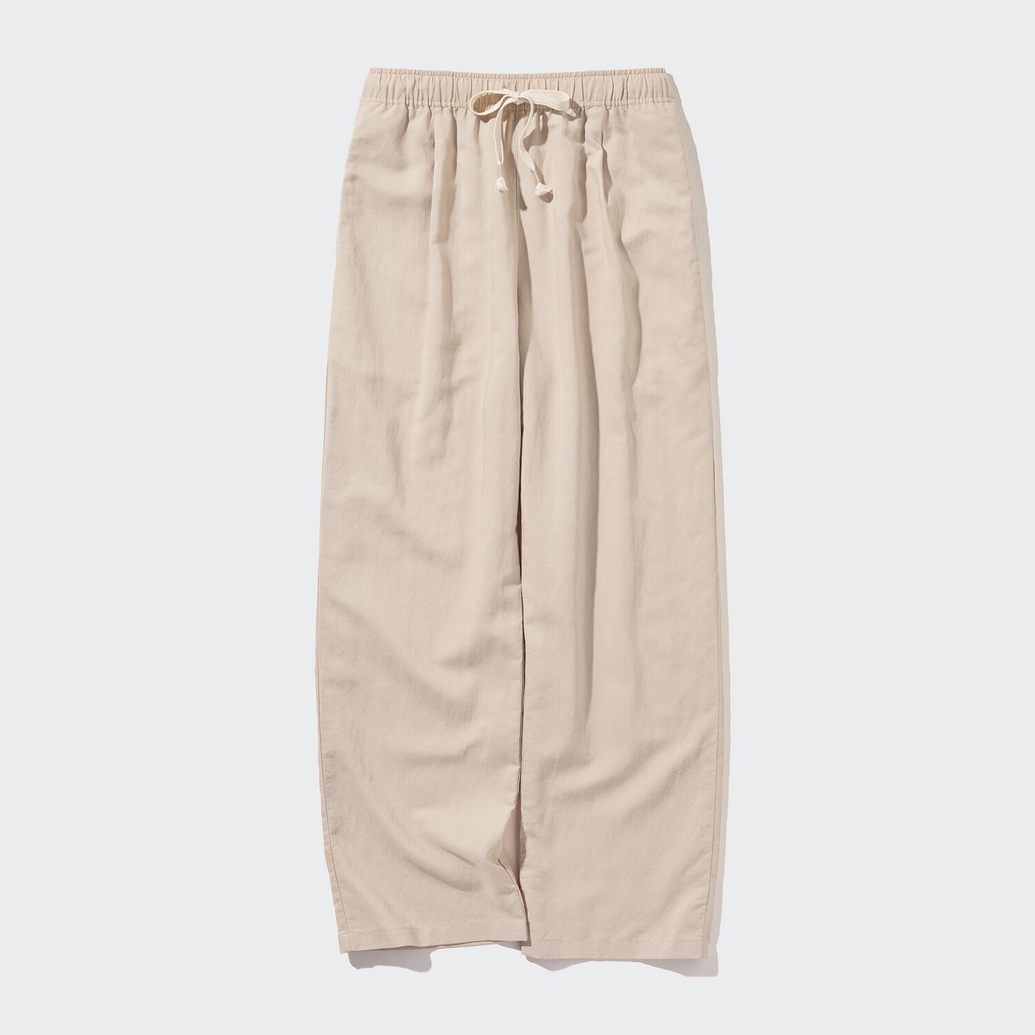 Брюки UNIQLO из смесового льна, бежевый