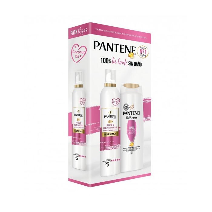 

Набор косметики Pack Nutri-Plex Champú Rizos Definidos + Espuma Rizos Definidos Pantene, Set 2 productos