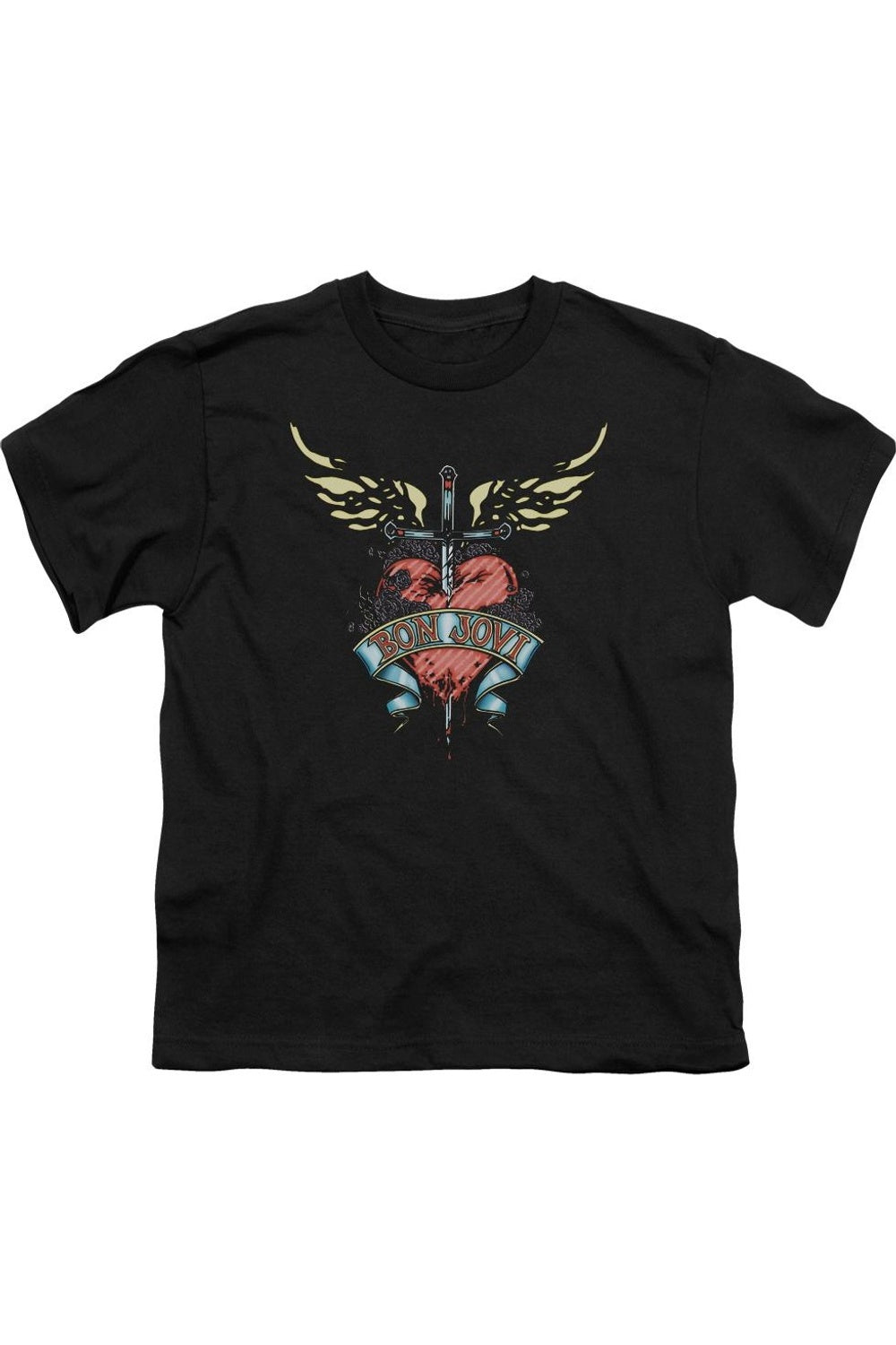 

Футболка с кинжалами Bon Jovi для детей с короткими рукавами Gildan, черный