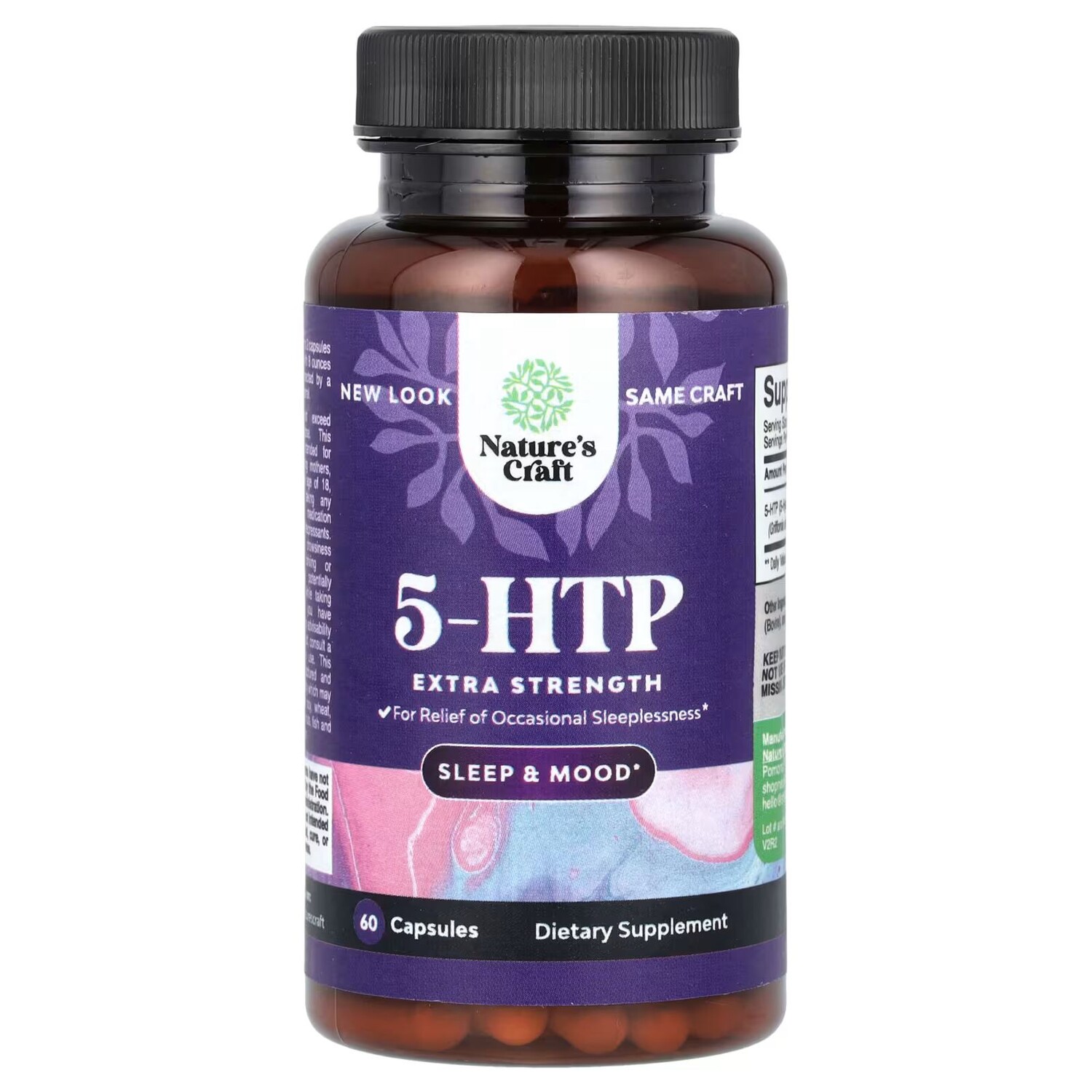 

5-HTP, Повышенная сила, 60 капсул Nature'S Craft