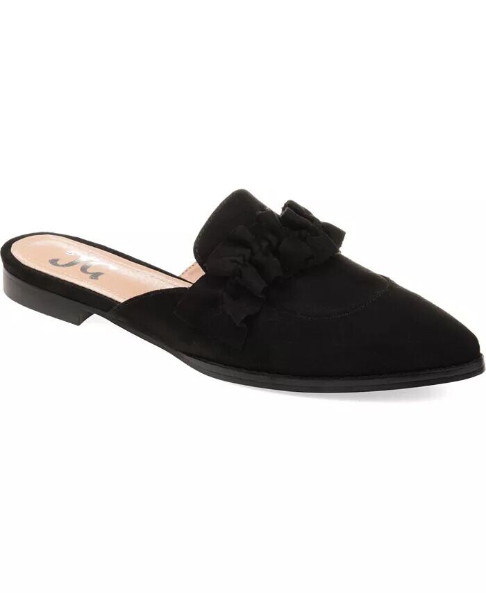 Женские мюли Kessie Ruffle с острым носком без застежек Journee Collection, черный
