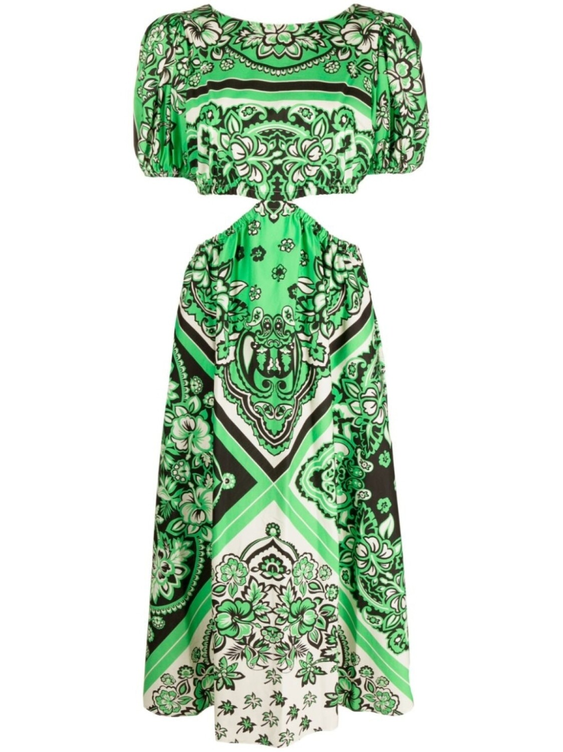 

RED Valentino платье миди с принтом, зеленый