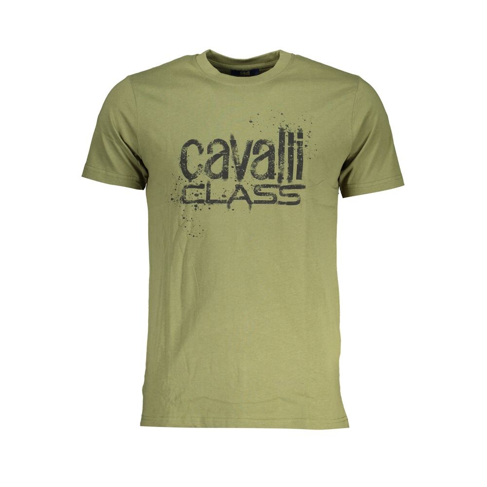 

Зеленая хлопковая футболка cavalli CLASS