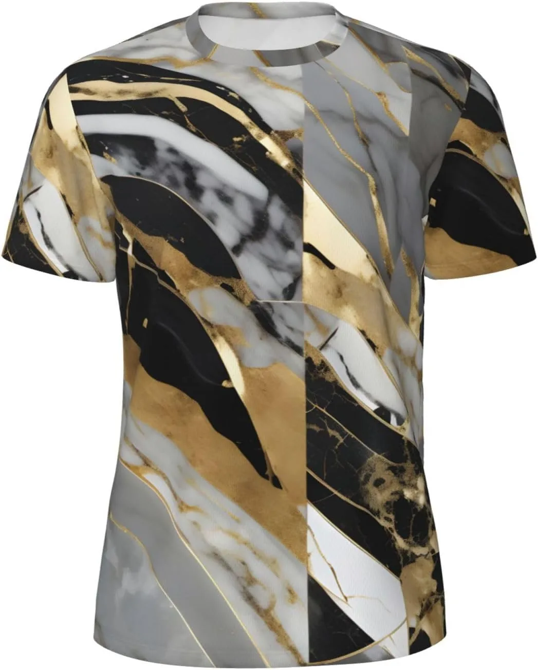 

Футболка YANYU Luxury Marble Print мужская, легкая, для бега