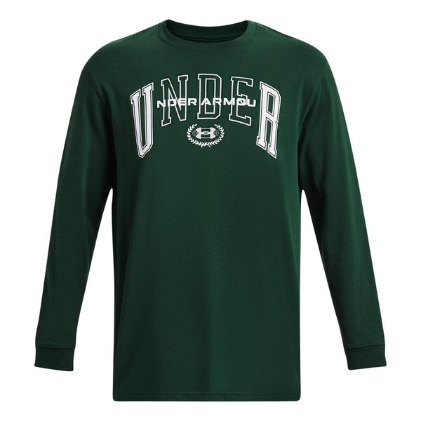 

Футболка crest heavyweight long sleeve t-shirt 'green' Under Armour, зеленый