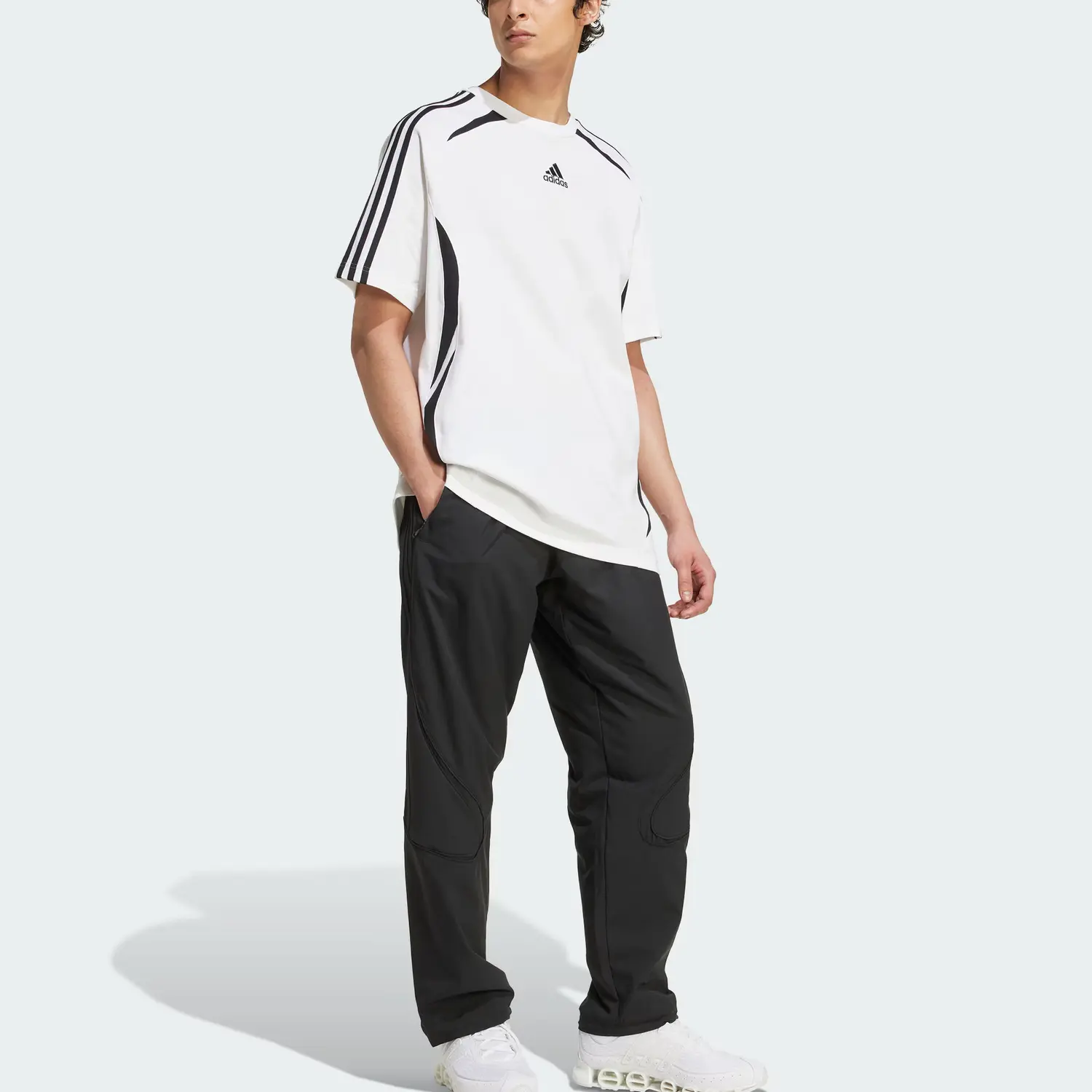 Футболка Teamgeist с тремя полосками Adidas, белый — фото 4