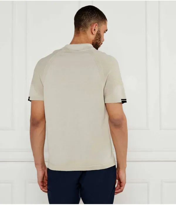 Поло K_Perform-Max_PL slim fit Boss Green, бежевый — фото 3