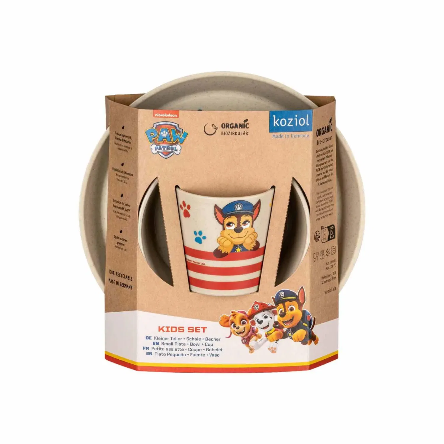 Детский набор посуды Paw Patrol Connect Koziol, бежевый — фото 2