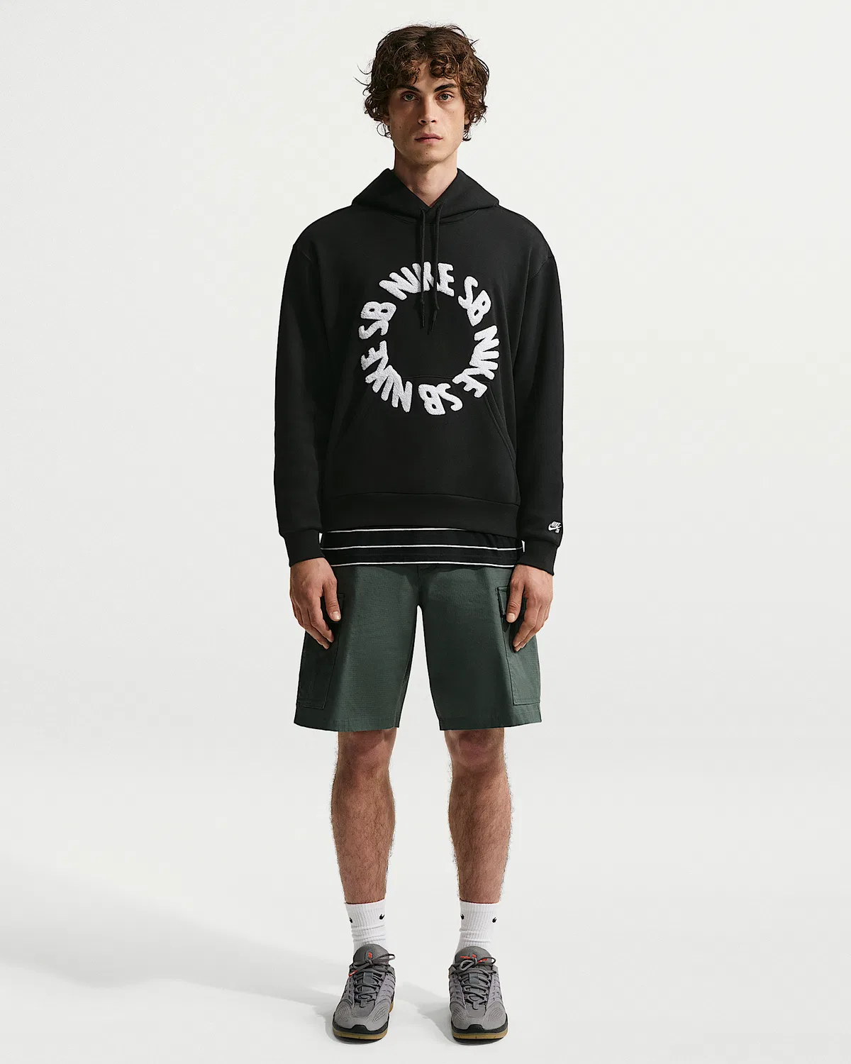 Флисовая кофта Nike SB, Black/White — фото 4
