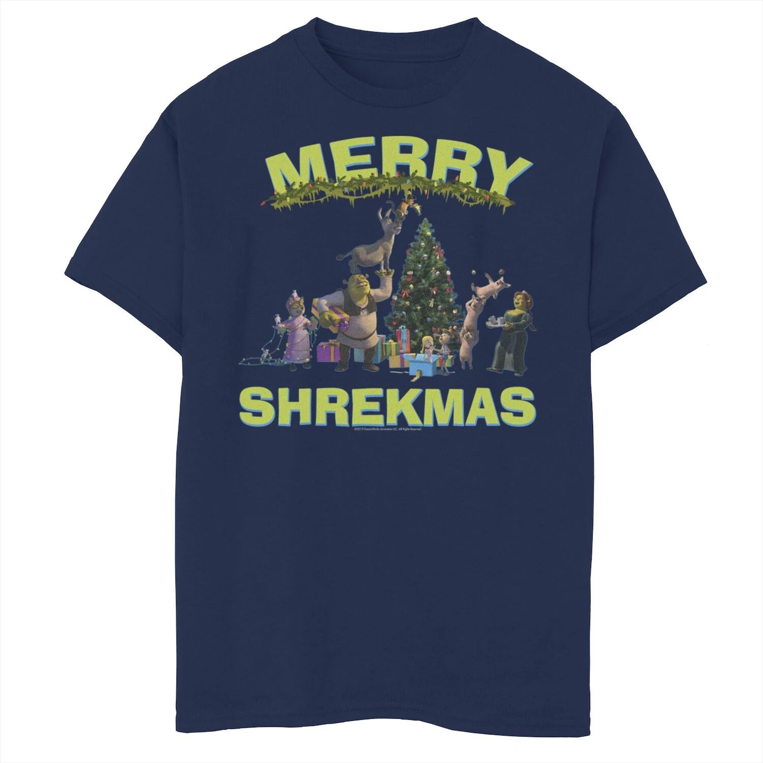 

Футболка с рисунком Merry Shrekmas для мальчиков 8–20 лет «Шрек» Licensed Character, синий
