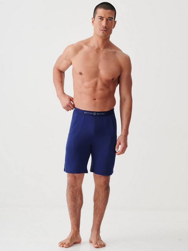 

Бамбуковые шорты для отдыха British Boxers, Solid Navy