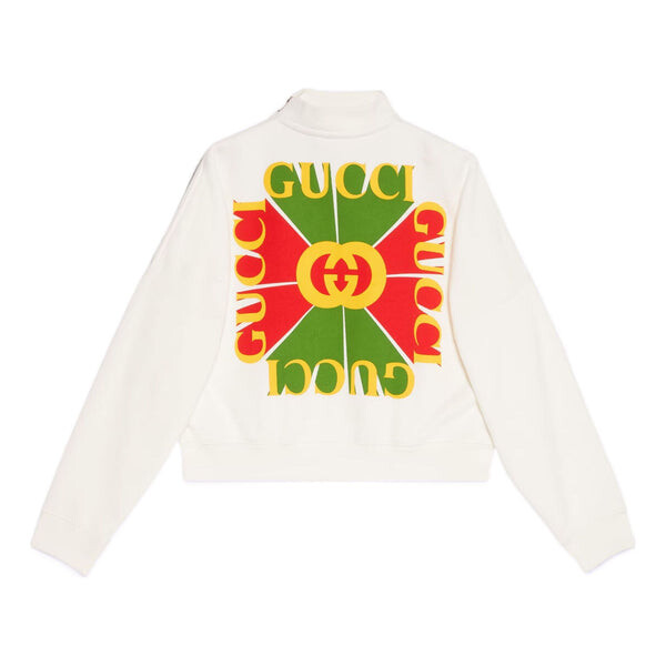

Рубашка vintage logo cotton sweatshirt 'off white' Gucci, белый