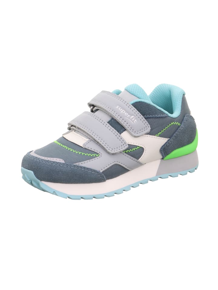 

Кроссовки на шнуровке superfit, цвет blau/hellgrün