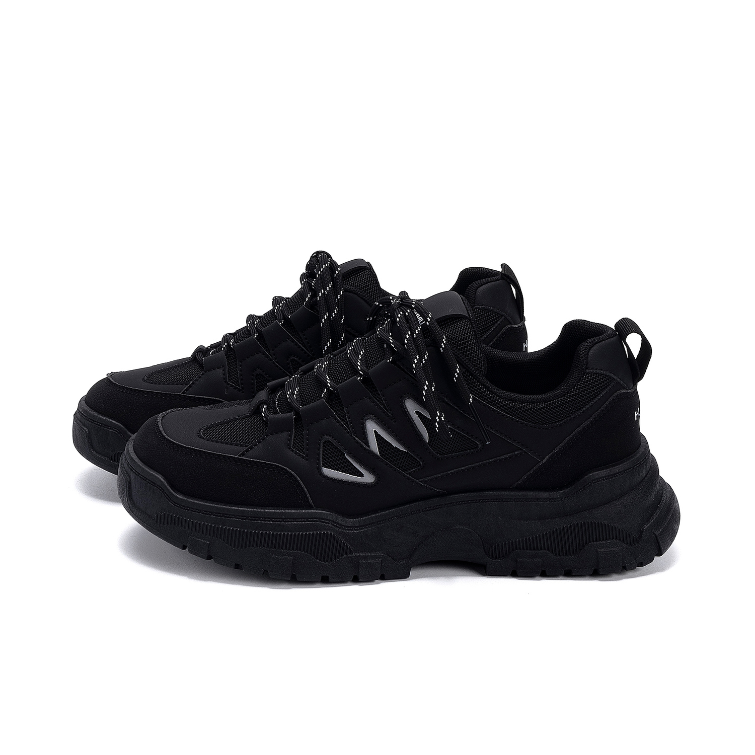HUANQIU Кроссовки для скейтбординга мужские Synthetic Leather Coverage Low top черные — фото 3
