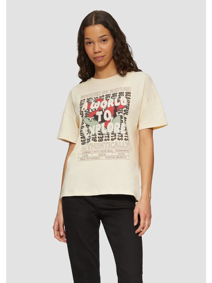 

Футболка QS T-Shirt kurzarm, кремовый